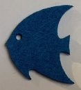 Filz Fisch blau